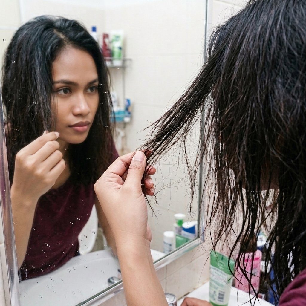 Rambut kering dan bercabang